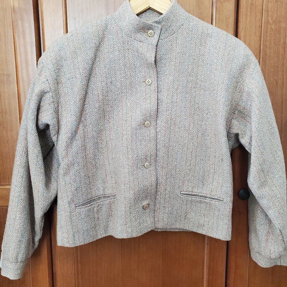 Vintage Cropped Wool Blazer by Young Traditions